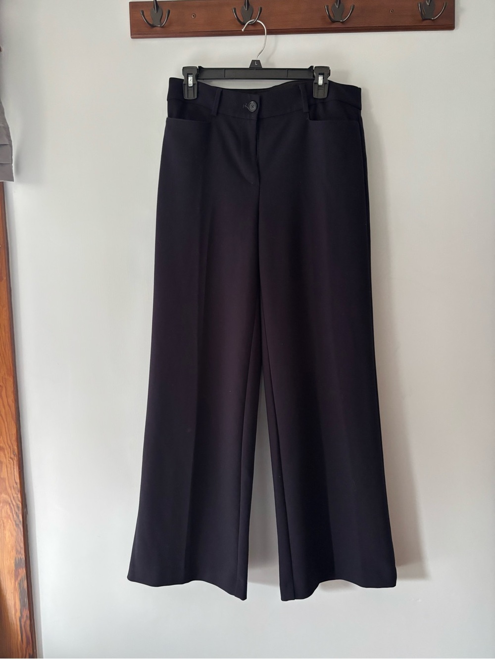 LOFT Navy Blue Wide-Leg Dress Pants